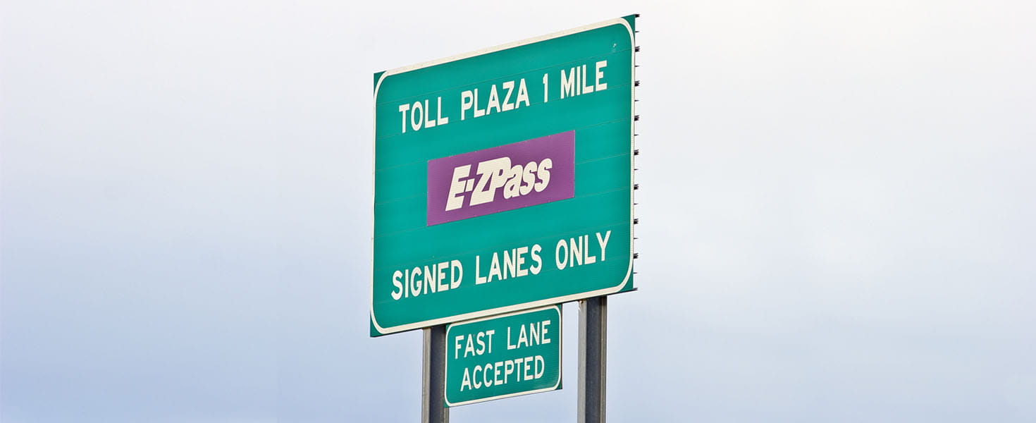 EZ Pass Sign on the Highway