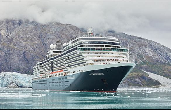 Holland Cruise ship sailing through cold Alaskan waters
